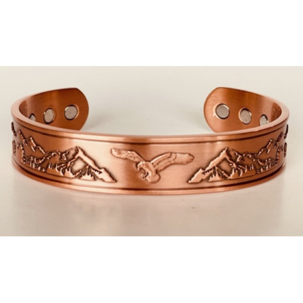 "Eagles" Solid Handmade Copper Cuff Bracelets